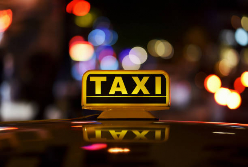 Luminoso Led Táxi Linha Amarela - Luminoso de Led Táxi