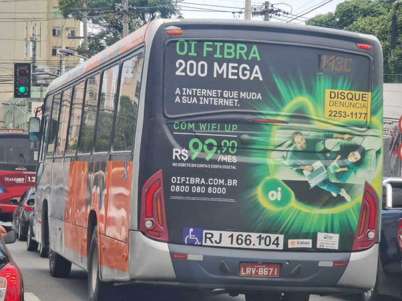 Ponto de ônibus Propaganda Valores Largo do Bicão - Propaganda em Vidro Traseiro de ônibus