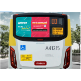 anúncio em ônibus envelopado Cidade Dutra